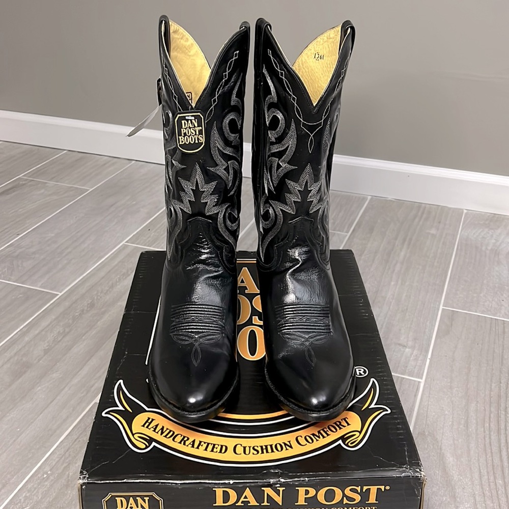 Mens DAN POST Black Mignon Corona Boots Size 13D DP2110R